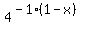 4%5E%28-1%281-x%29%29
