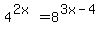 4%5E%282x%29+=+8%5E%283x-4%29+