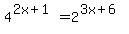 4%5E%282x+%2B+1%29+=+2%5E%283x+%2B+6%29