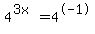 4%5E%283x%29+=+4%5E-+1