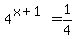 4%5E%28x%2B1%29=1%2F4