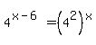 4%5E%28x-6%29=%284%5E2%29%5Ex