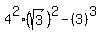 4%5E2%28sqrt%283%29%29%5E2+-+%283%29%5E3