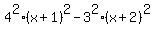 4%5E2%28x%2B1%29%5E2-3%5E2%28x%2B2%29%5E2