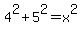 4%5E2%2B5%5E2+=+x%5E2