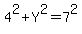 4%5E2%2BY%5E2=7%5E2