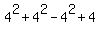 4%5E2+%2B+4%5E2+-+4%5E2+%2B+4