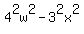4%5E2w%5E2-3%5E2x%5E2