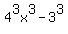 4%5E3x%5E3+-3%5E3