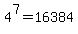 4%5E7+=+16384