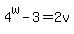 4%5Ew-3+=+2v+