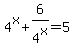 4%5Ex%2B6%2F4%5Ex=5