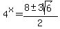 4%5Ex=%288%2B-+3sqrt%286%29%29%2F2
