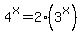 4%5Ex=2%283%5Ex%29