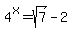 4%5Ex=sqrt%287%29-2