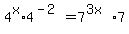 4%5Ex+%2A+4%5E%28-2%29+=+7%5E%283x%29+%2A+7