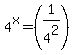 4%5Ex+=+%281%2F4%5E2%29