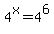 4%5Ex+=+4%5E6