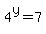 4%5Ey+=+7