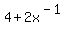 4+%2B+2x%5E%28-1%29