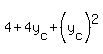 4+%2B+4y%5Bc%5D+%2B+%28y%5Bc%5D%29%5E2