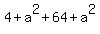 4+%2B+a%5E2+%2B+64+%2B+a%5E2