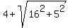 4+%2B+sqrt%2816%5E2%2B5%5E2%29