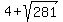 4+%2B+sqrt%28281%29