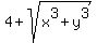 4+%2B+sqrt%28x%5E3%2By%5E3%29