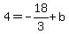 4+=+-18%2F3%2Bb