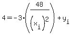 4+=+-3%2A%2848%2F%28x%5Bi%5D%29%5E2%29+%2B+y%5Bi%5D