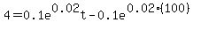 4+=+0.1e%5E0.02t+-+0.1e%5E%280.02%28100%29%29