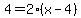 4+=+2%28x-4%29