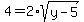 4+=+2%2A+sqrt%28y-5%29