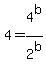 4+=+4%5Eb%2F2%5Eb