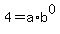 4+=+a%2Ab%5E0
