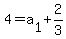 4+=+a%5B1%5D+%2B+2%2F3