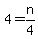 4+=+n%2F4