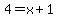 4+=+x%2B1