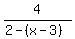 4++%2F%282+-%28x-3%29+%29