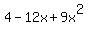 4+-+12x+%2B+9x%5E2