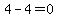 4+-+4+=+0