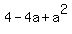 4+-+4a+%2B+a%5E2