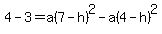4+-3=a%287-h%29%5E2+-+a%284-h%29%5E2+