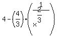 4-+%284%2F3%29%281%2Fx%5E%282%2F3%29%29