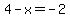 4-+x+=+-2