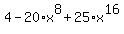 4-20%2Ax%5E8%2B25%2Ax%5E16