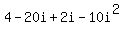 4-20i+%2B+2i-10i%5E2