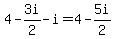 4-3i%2F2-i+=+4-5i%2F2