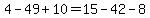 4-49%2B10=15-42-8